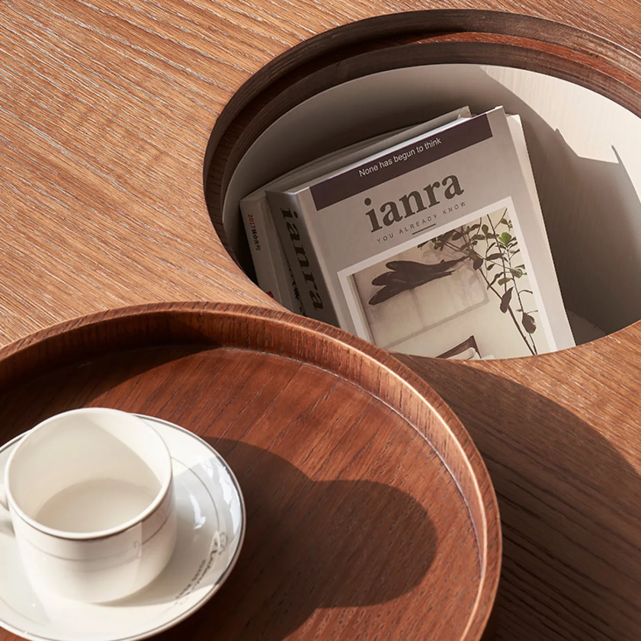 Минималистский журнальный столик из массива белого дуба MIZEO  37335-29