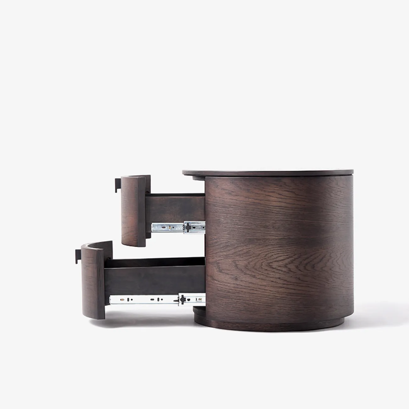 Современная прикроватная тумба из дымчатого ясеня MIZEO 37341-29