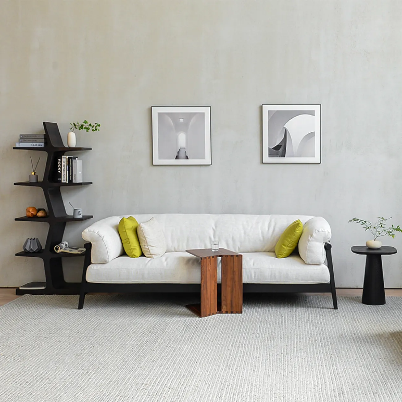 Минималистичная книжная полка из ясеня для гостиной  MIZEO 37346-29