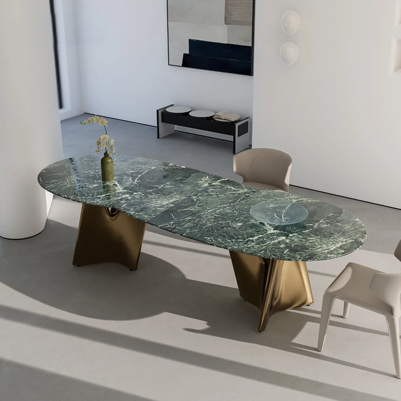 Роскошный каменный обеденный стол MIZEO 37347-29