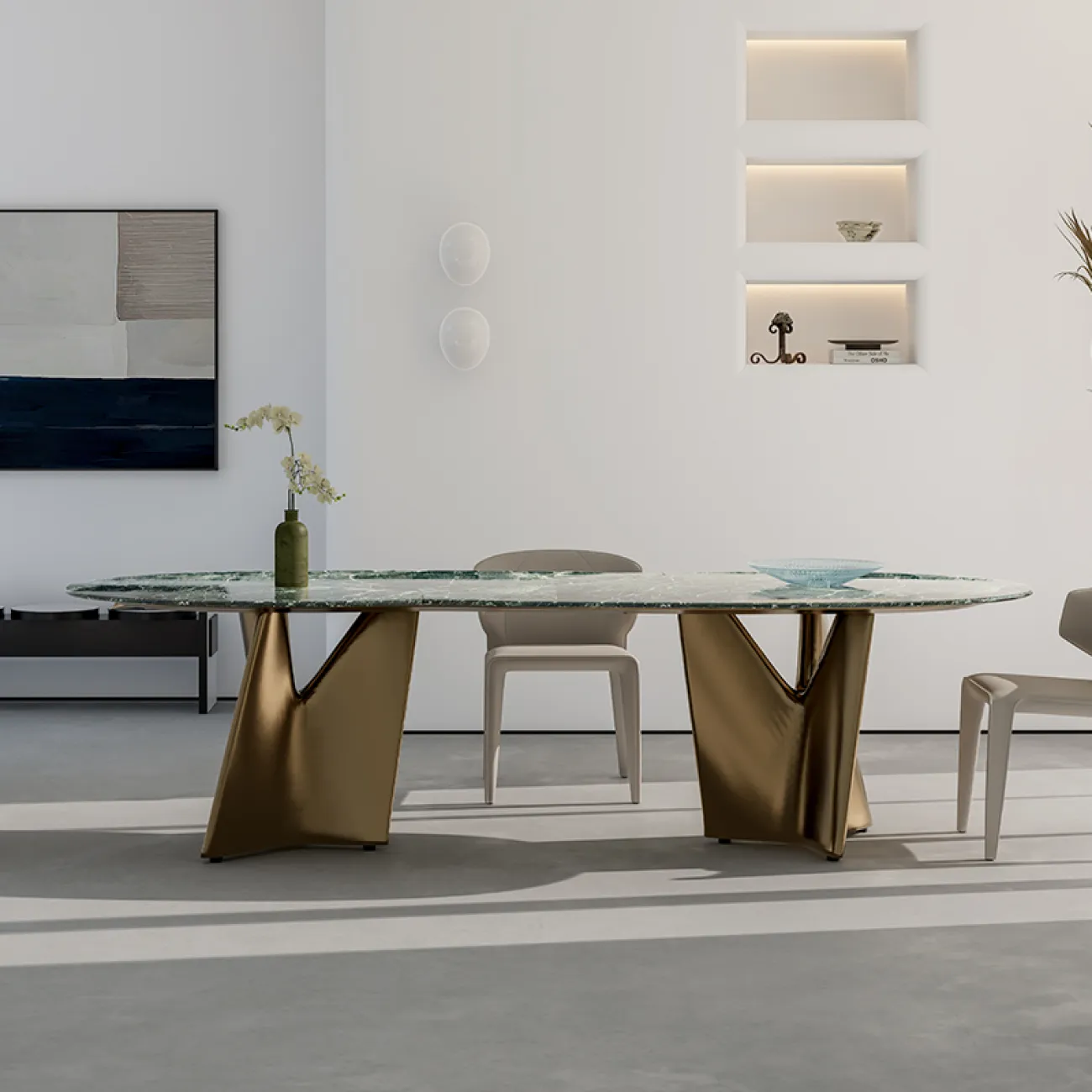Роскошный каменный обеденный стол MIZEO 37347-29
