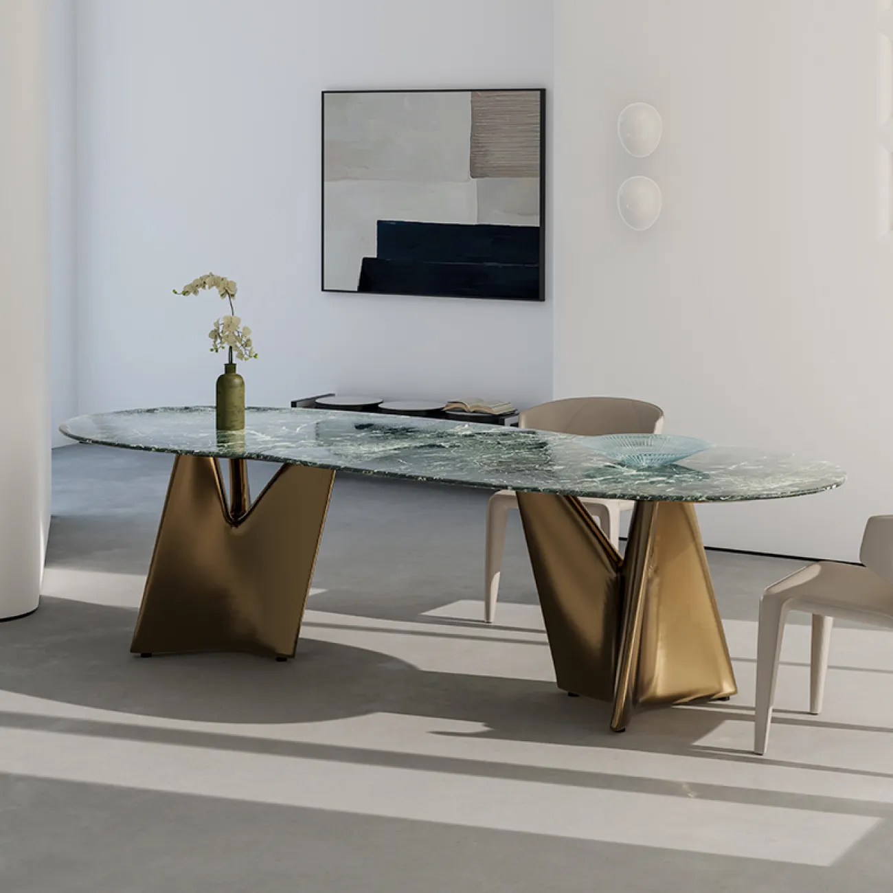 Роскошный каменный обеденный стол MIZEO 37347-29