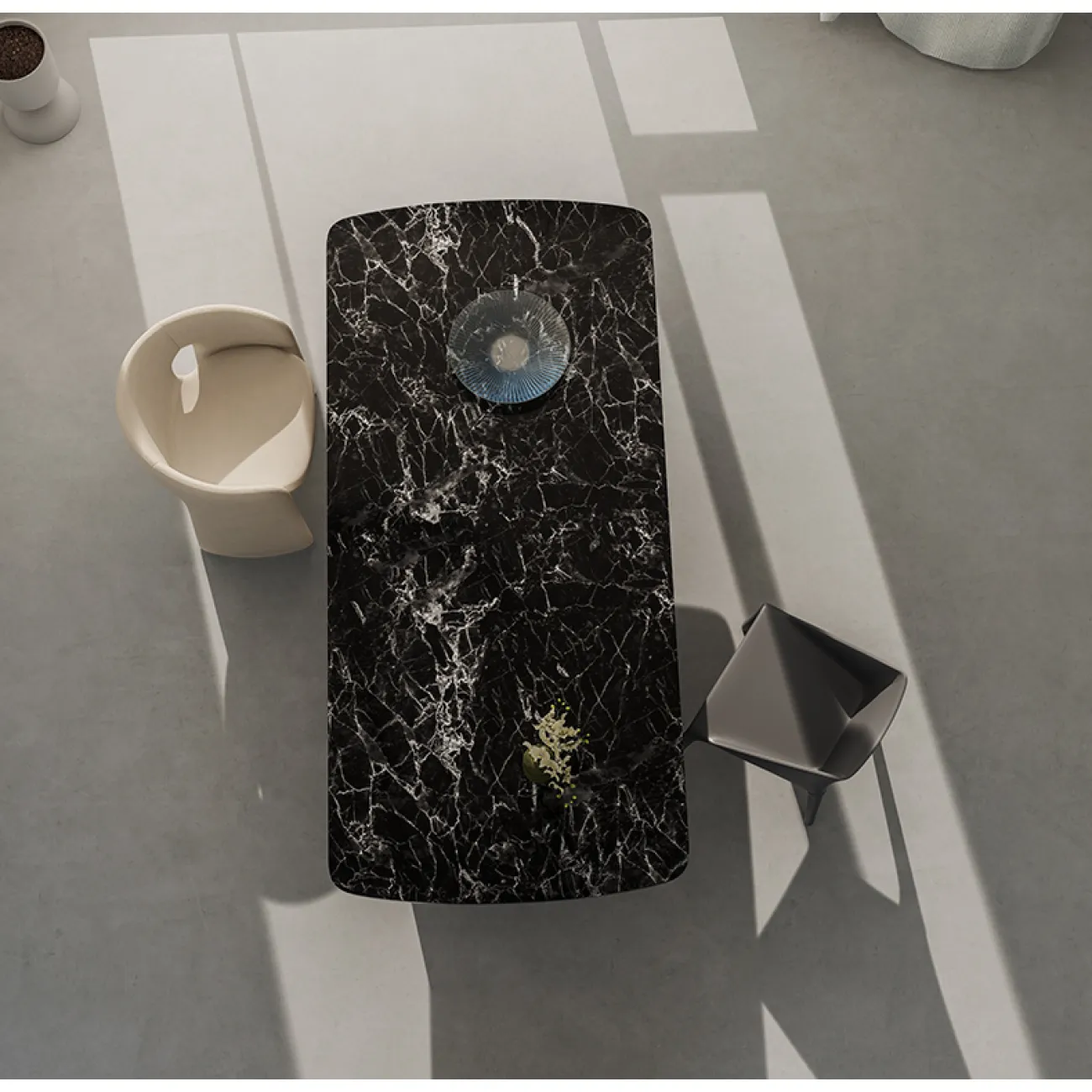 Роскошный каменный обеденный стол  в итальянском стиле MIZEO 37348-29