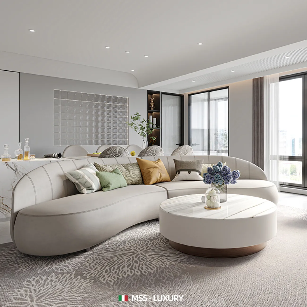 Итальянский роскошный мраморный журнальный столик MSS 37350-29