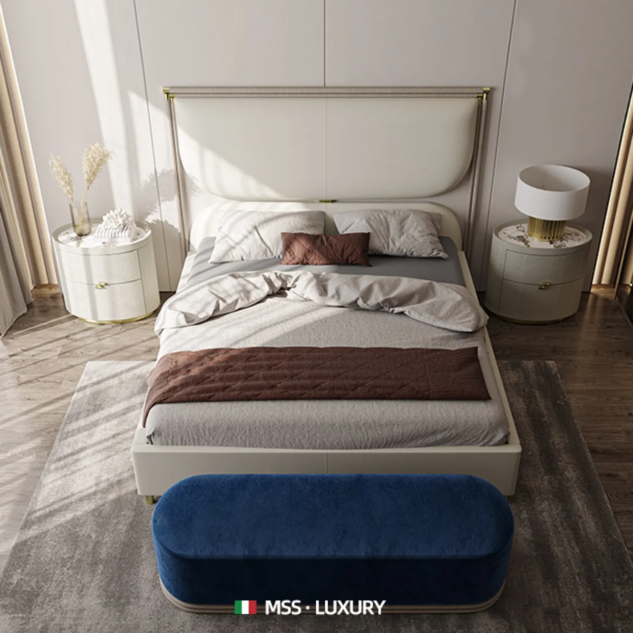 Французская овальная прикроватная тумба MSS 37352-29