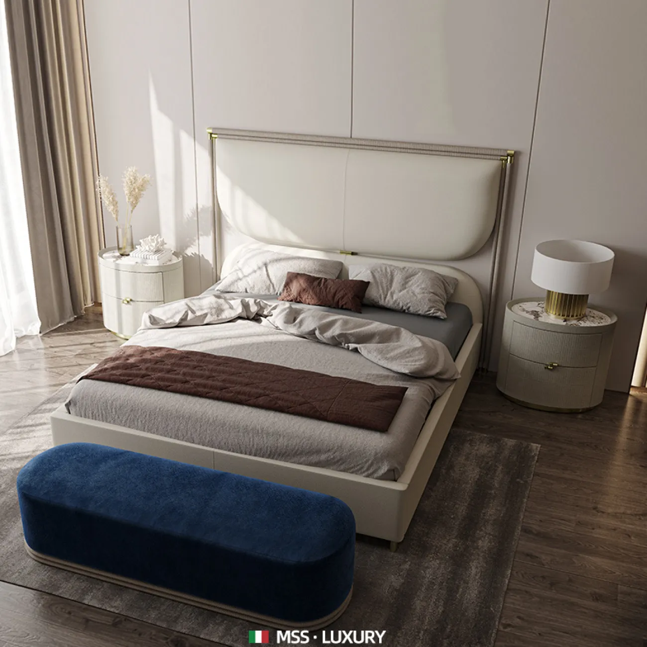 Французская овальная прикроватная тумба MSS 37352-29