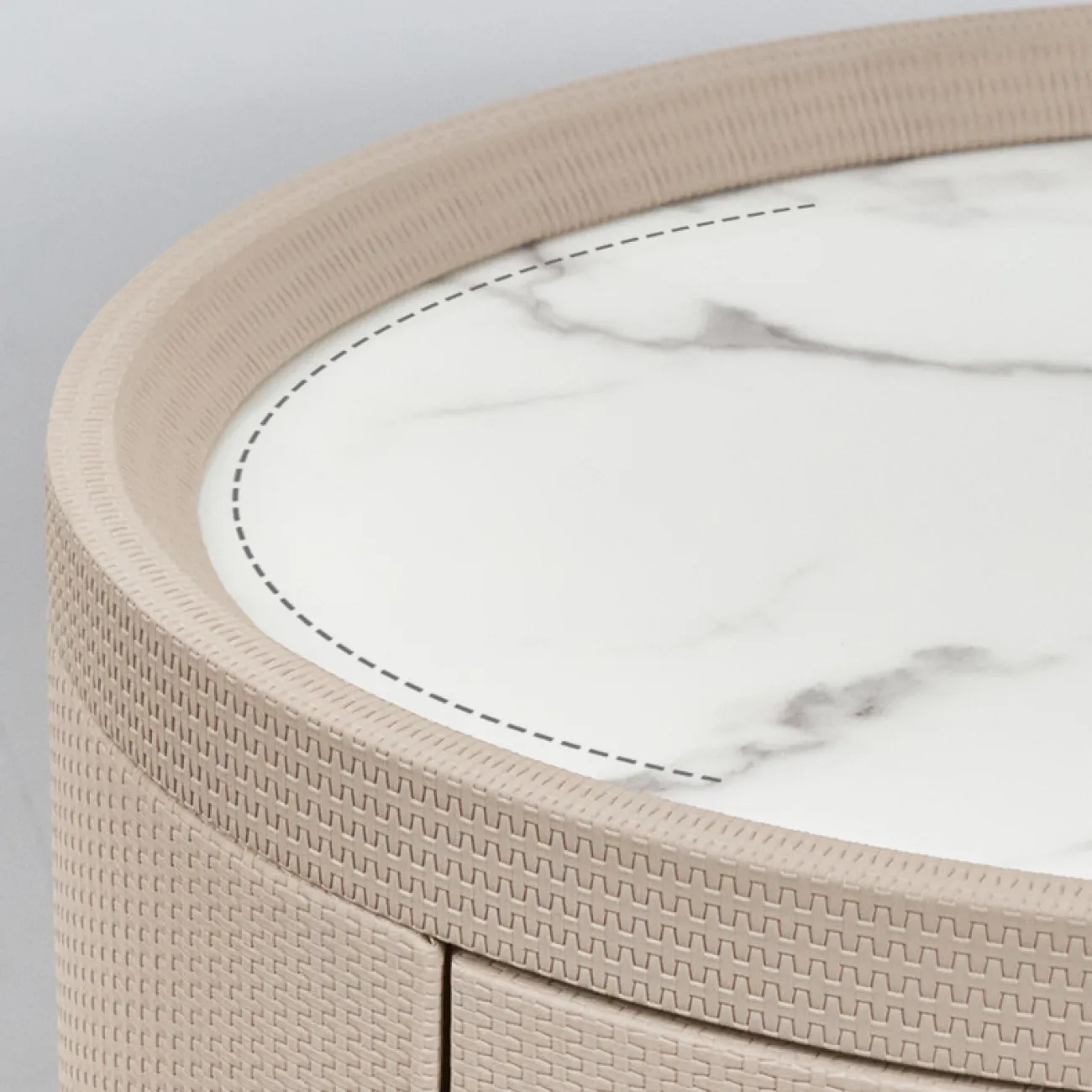 Французская овальная прикроватная тумба MSS 37352-29