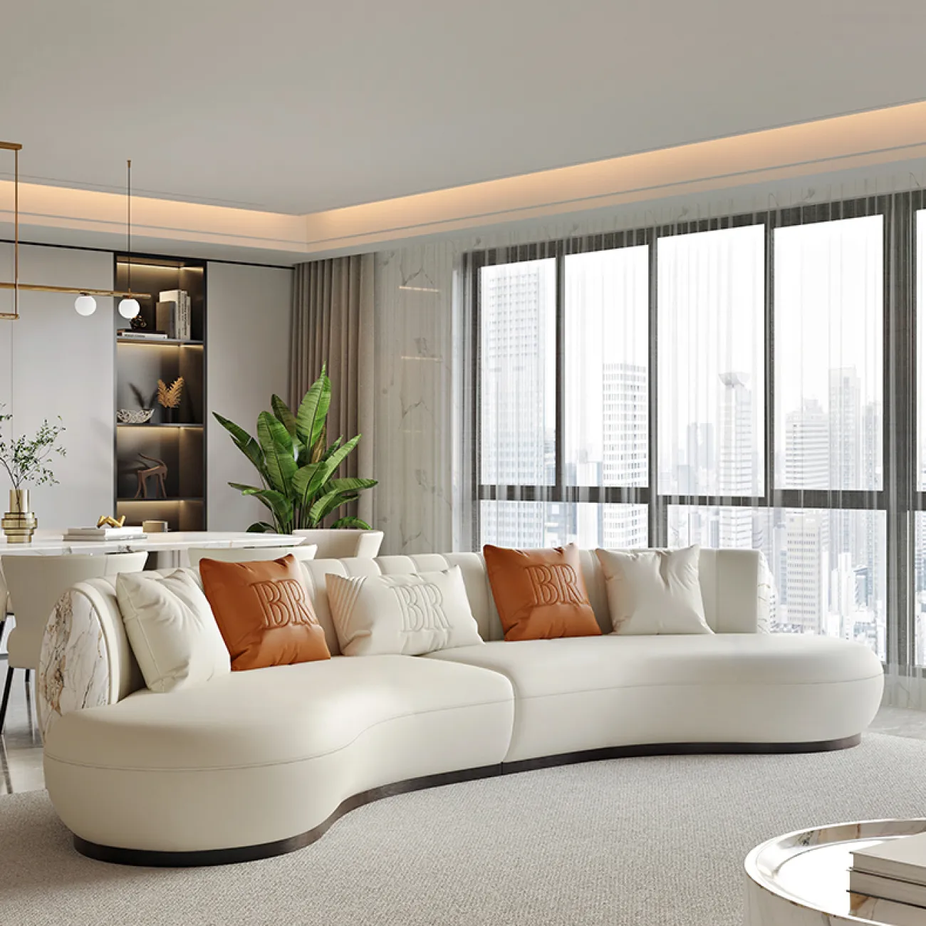 Роскошный кожаный диван MSS 37353-29 Роскошный кожаный диван MSS 37353-29