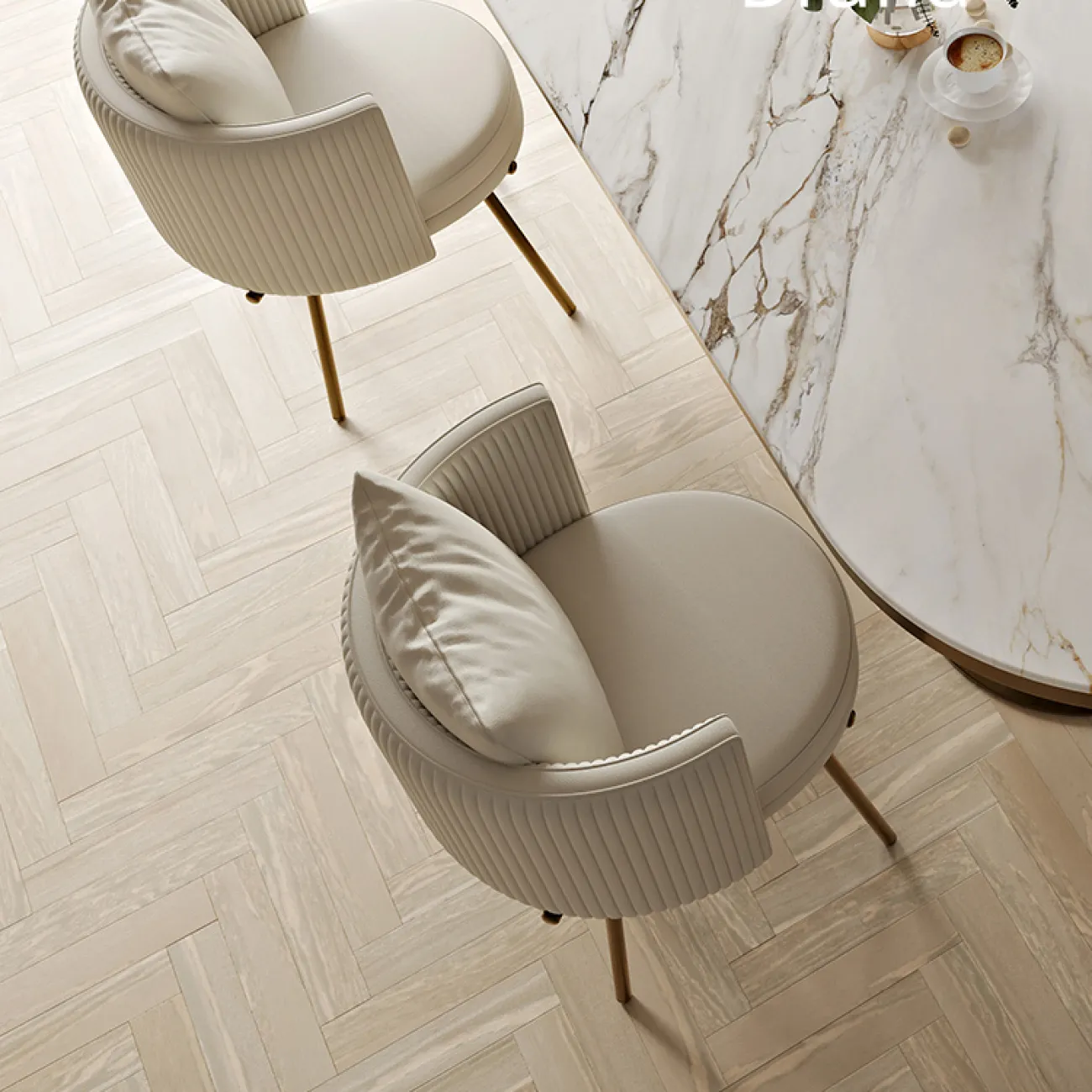 Роскошный кожаный обеденный стул MSS 37354-29