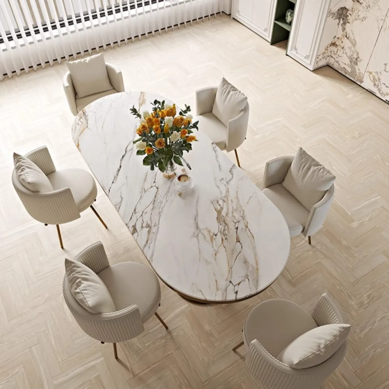 Роскошный кожаный обеденный стул MSS 37354-29