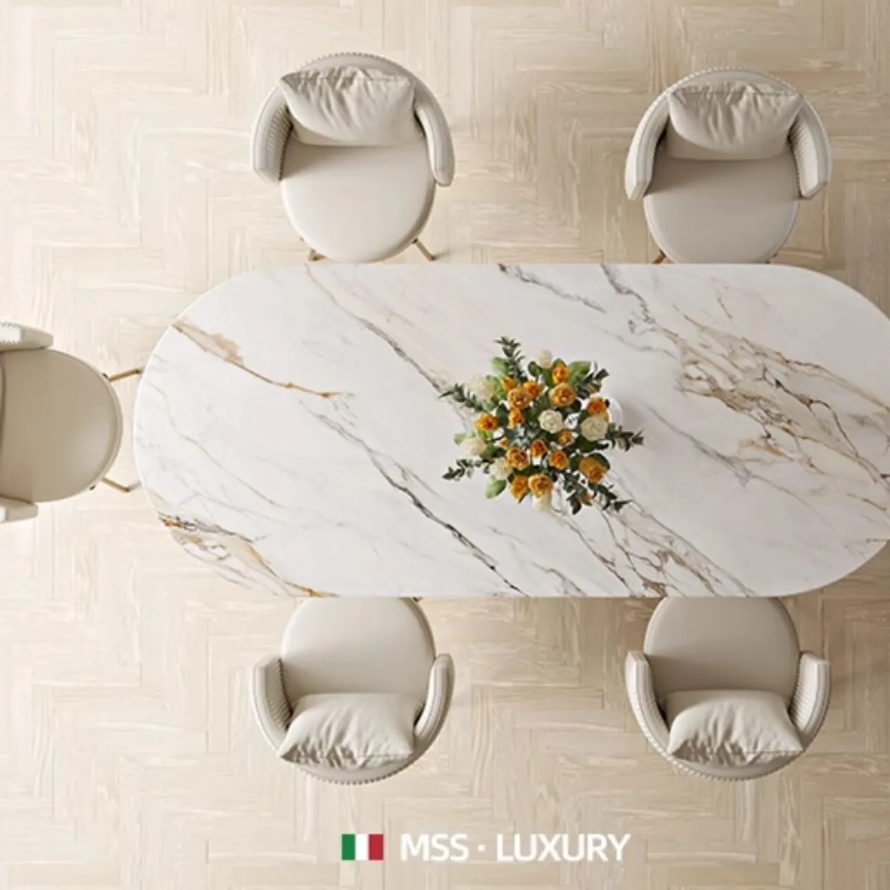 Роскошный кожаный обеденный стул MSS 37354-29