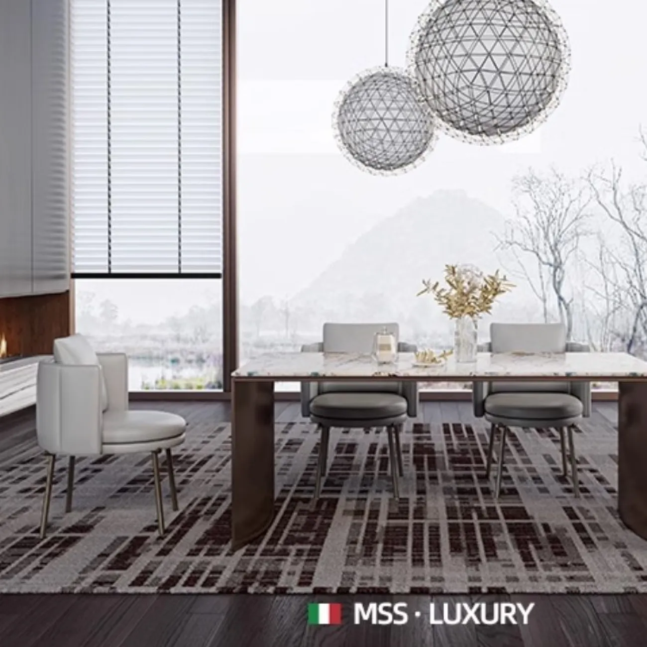 Роскошный кожаный обеденный стул MSS 37354-29