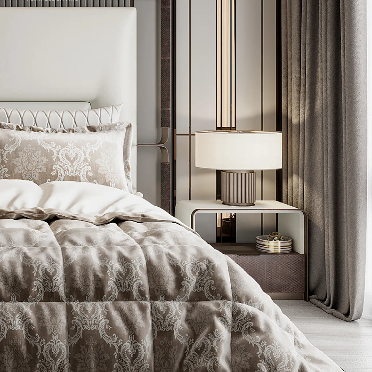 Очаровательная модная прикроватная тумбочка MSS 37356-29