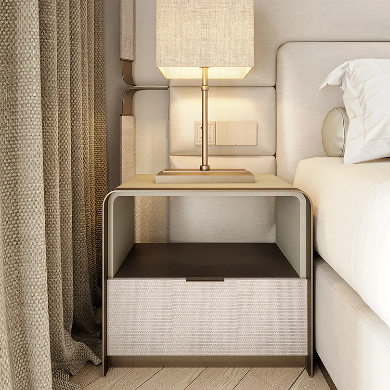 Очаровательная модная прикроватная тумбочка MSS 37356-29