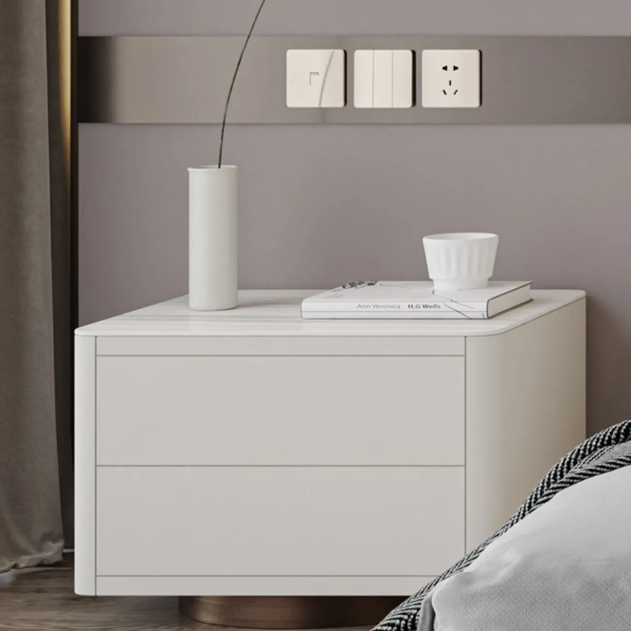 Роскошный мраморный прикроватный столик MSS 37357-29 Роскошный мраморный прикроватный столик MSS 37357-29