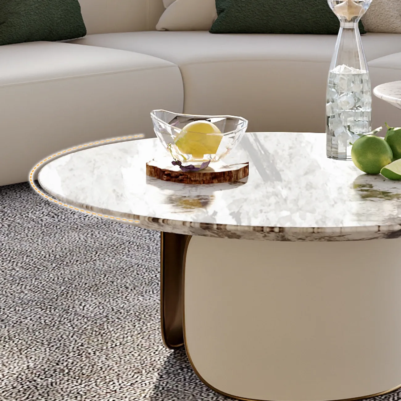 Роскошный круглый журнальный столик из натурального мрамора MSS 37359-29 Роскошный круглый журнальный столик из натурального мрамора MSS 37359-29