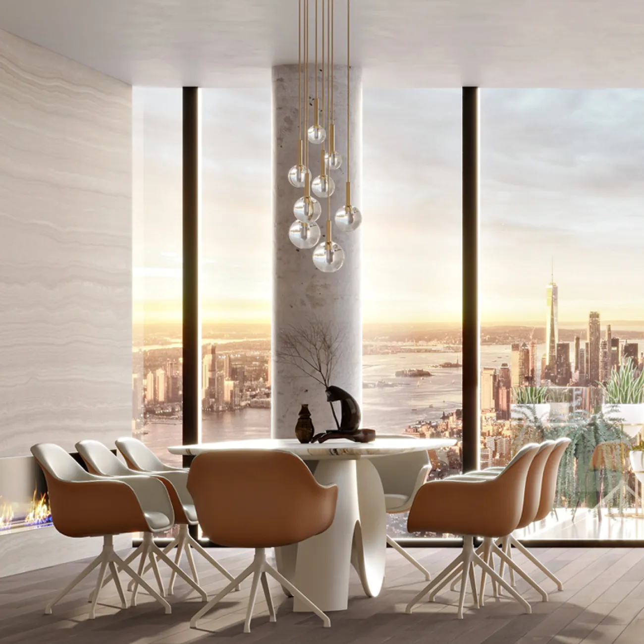 Современный обеденный стол из скандинавского мрамора MSS 37361-29 Современный обеденный стол из скандинавского мрамора MSS 37361-29