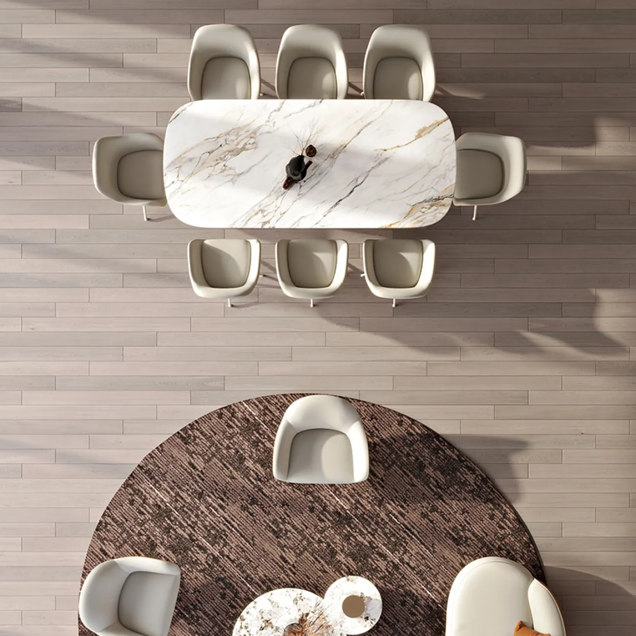 Современный обеденный стол из скандинавского мрамора MSS 37361-29 Современный обеденный стол из скандинавского мрамора MSS 37361-29