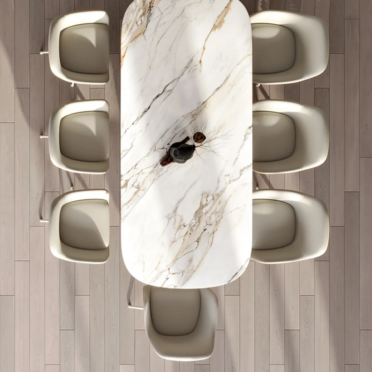 Современный обеденный стол из скандинавского мрамора MSS 37361-29 Современный обеденный стол из скандинавского мрамора MSS 37361-29