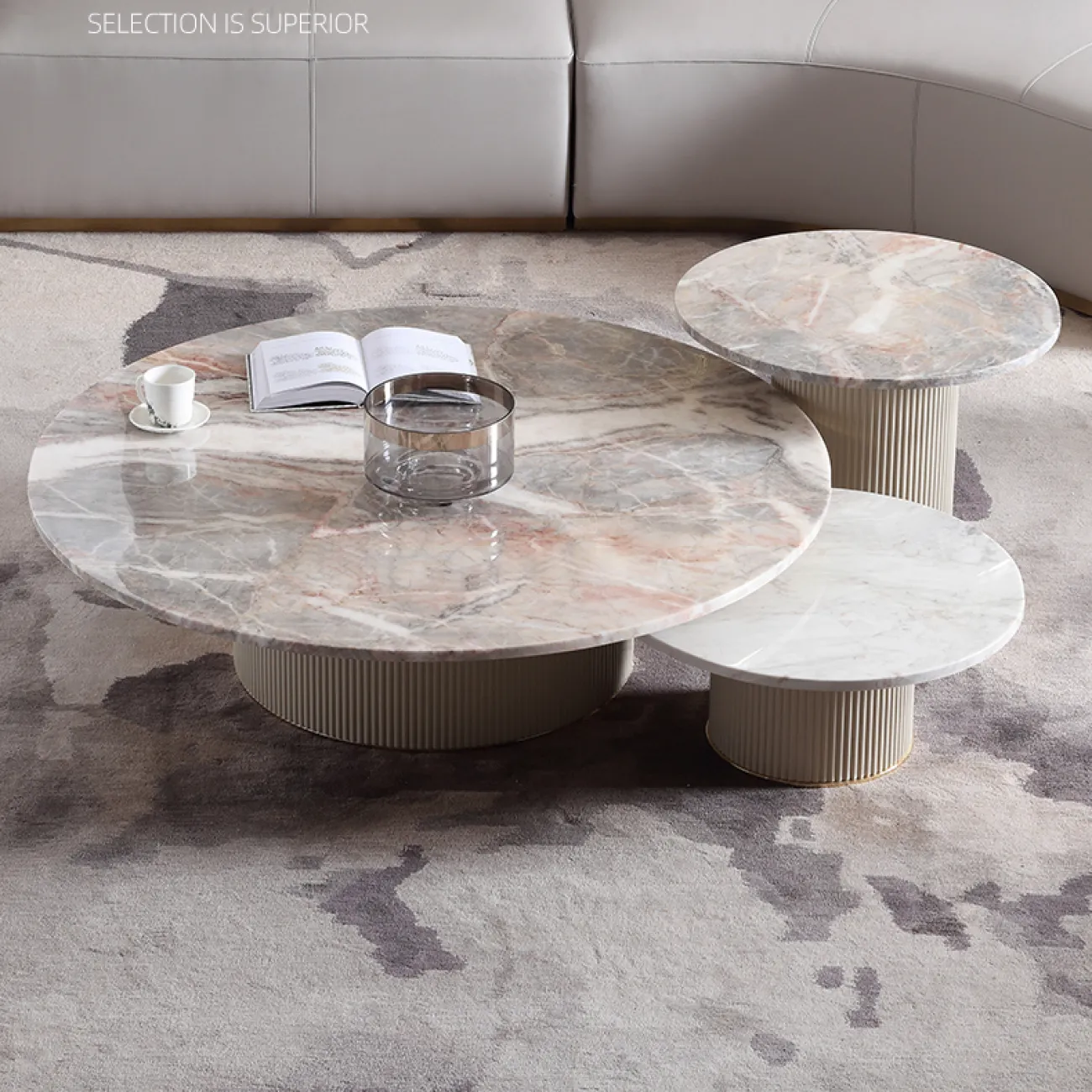 Журнальный столик из импортного натурального мрамора MSS 37362-29