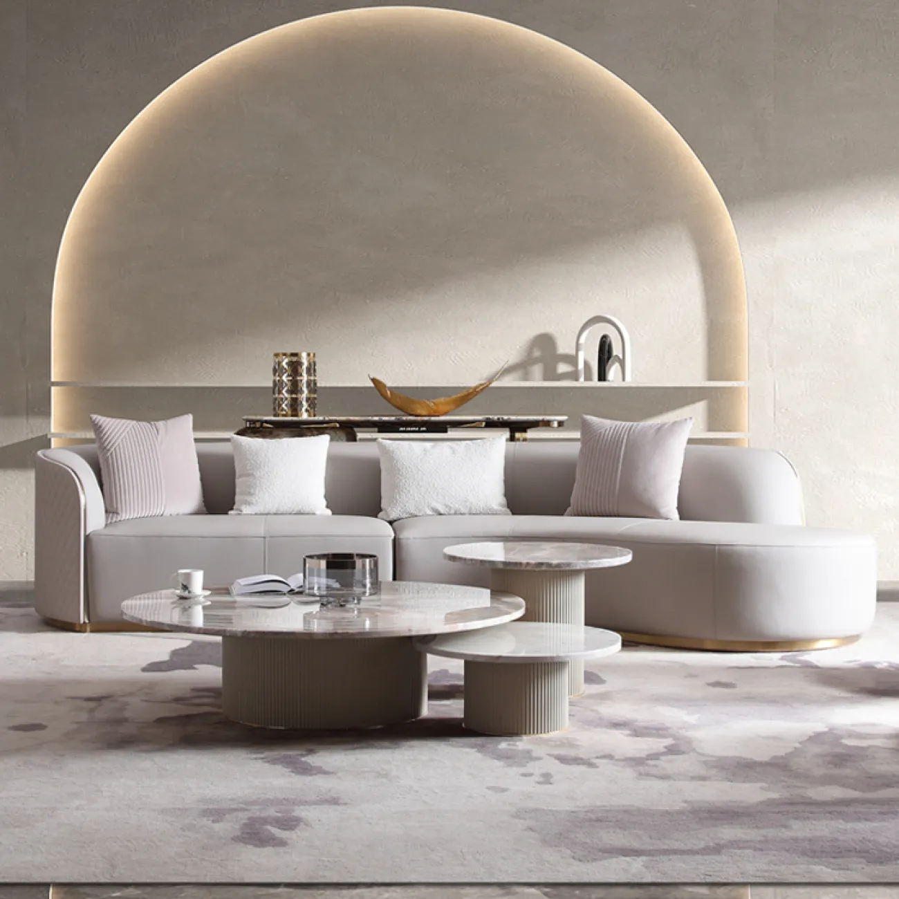 Журнальный столик из импортного натурального мрамора MSS 37362-29