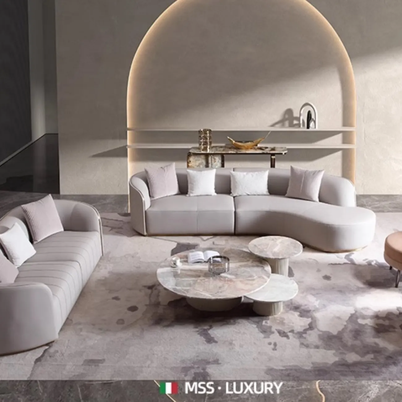 Журнальный столик из импортного натурального мрамора MSS 37362-29