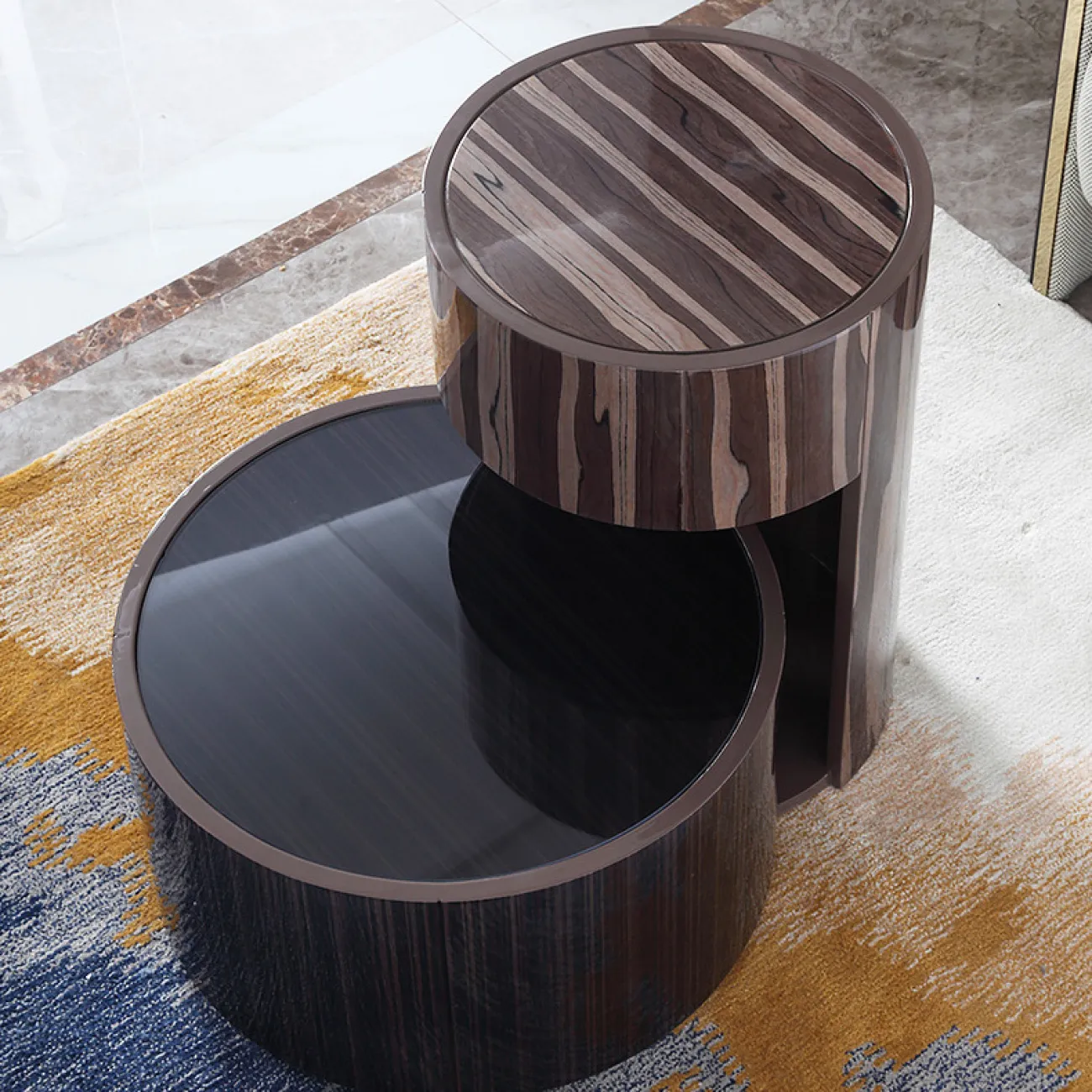 Модный журнальный столик из натурального мрамора высокого класса MSS 37363-29