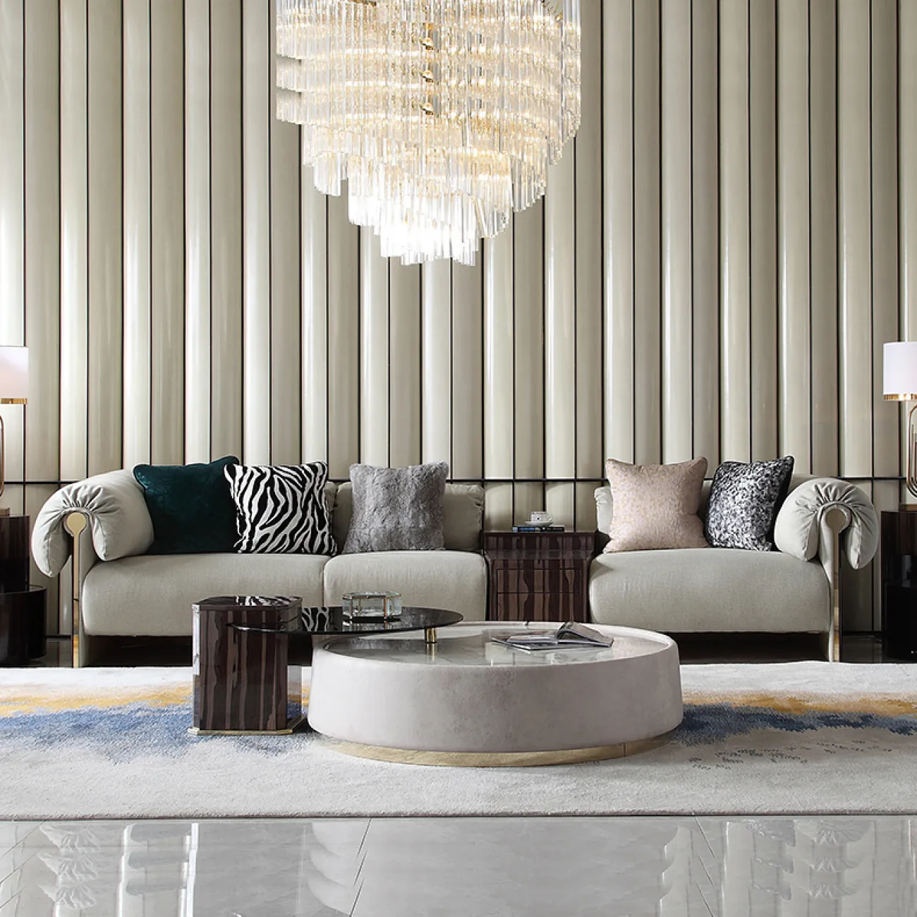 Модный журнальный столик из натурального мрамора высокого класса MSS 37363-29