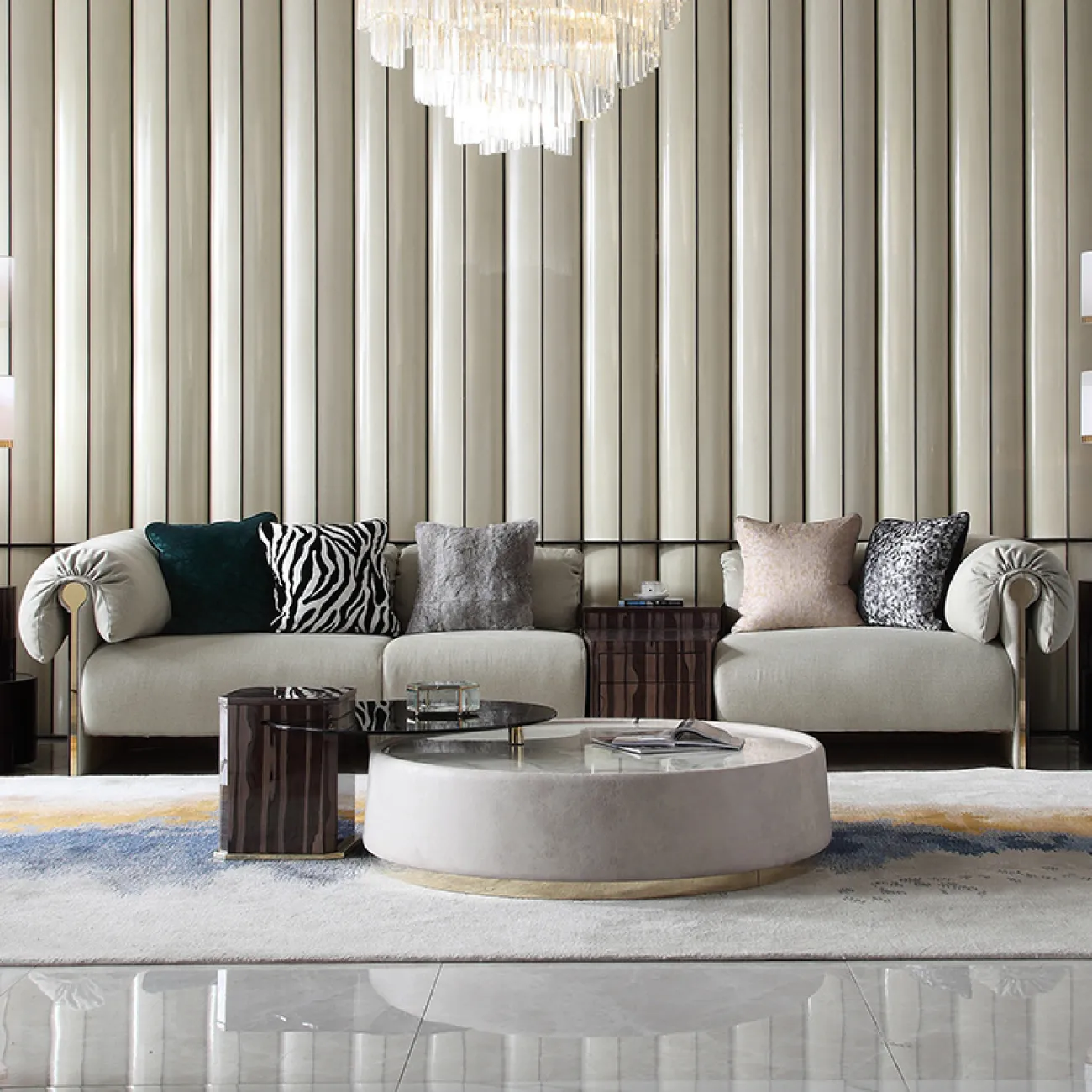 Модный журнальный столик из натурального мрамора высокого класса MSS 37363-29