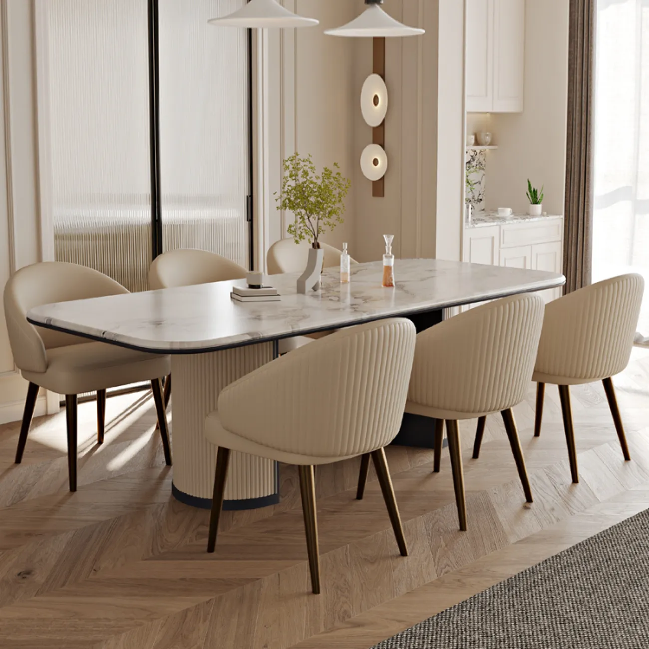 Легкое роскошное обеденное кресло MSS 37365-29 Легкое роскошное обеденное кресло MSS 37365-29