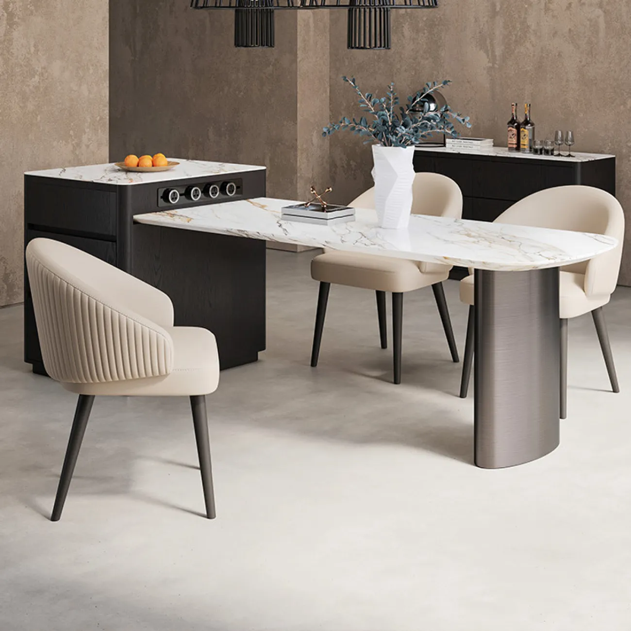 Легкое роскошное обеденное кресло MSS 37365-29 Легкое роскошное обеденное кресло MSS 37365-29