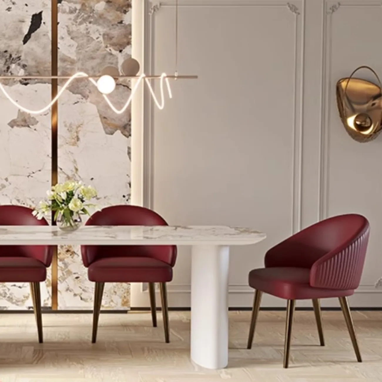 Легкое роскошное обеденное кресло MSS 37365-29 Легкое роскошное обеденное кресло MSS 37365-29