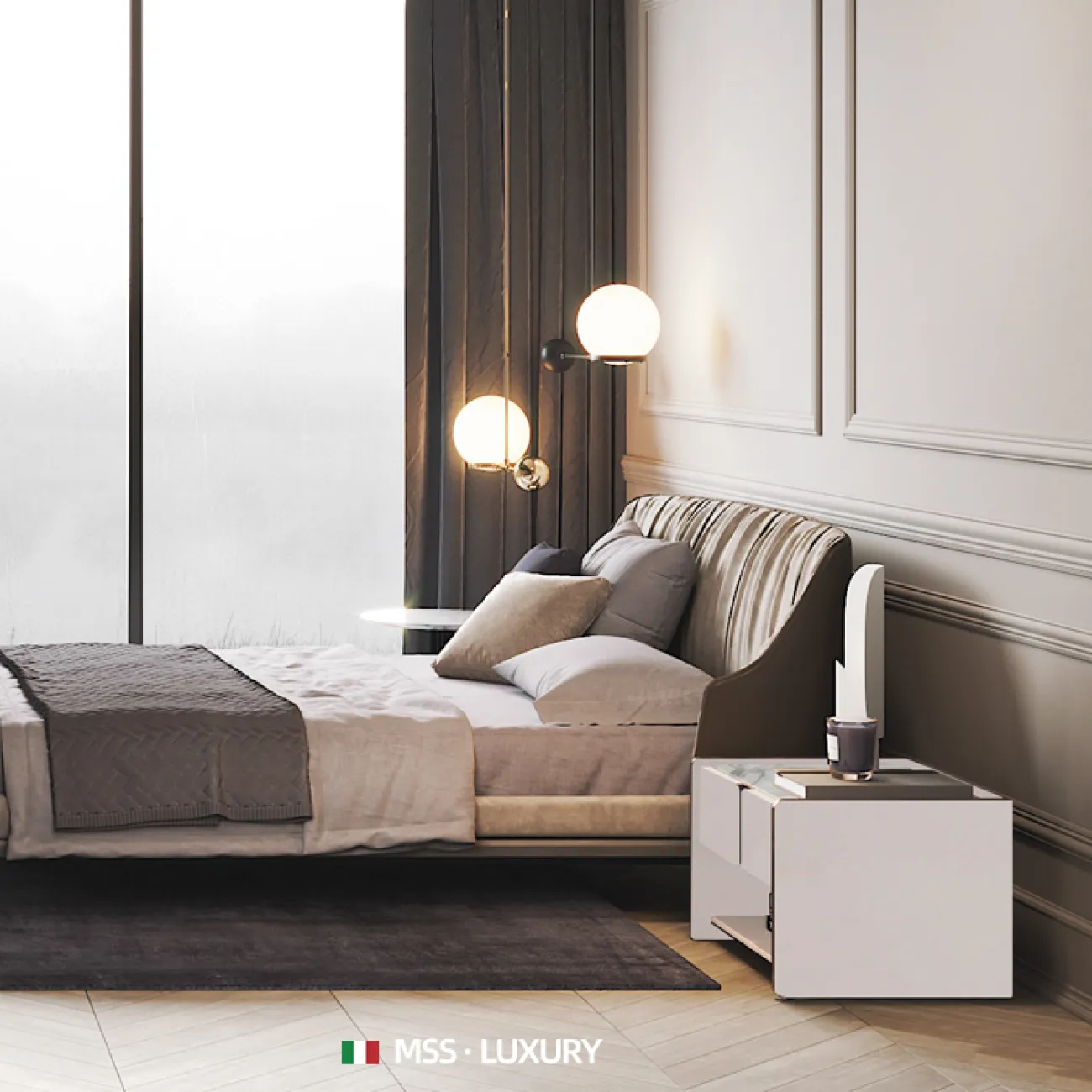 Современная прикроватная тумбочка MSS 37367-29