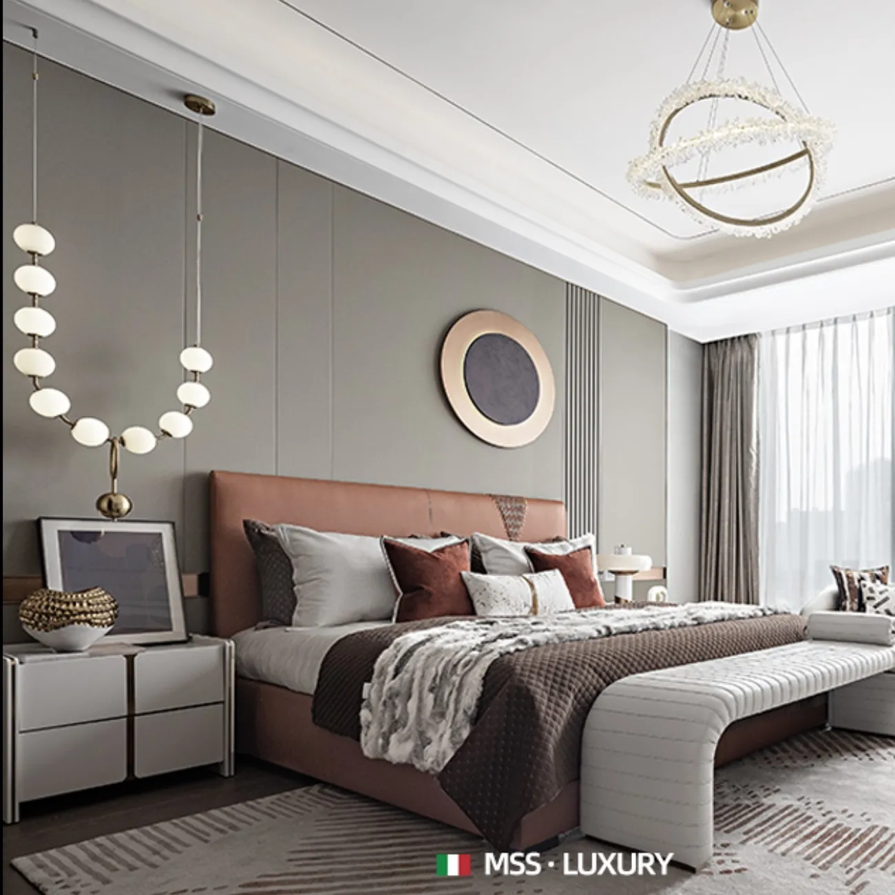 Современная прикроватная тумбочка MSS 37367-29