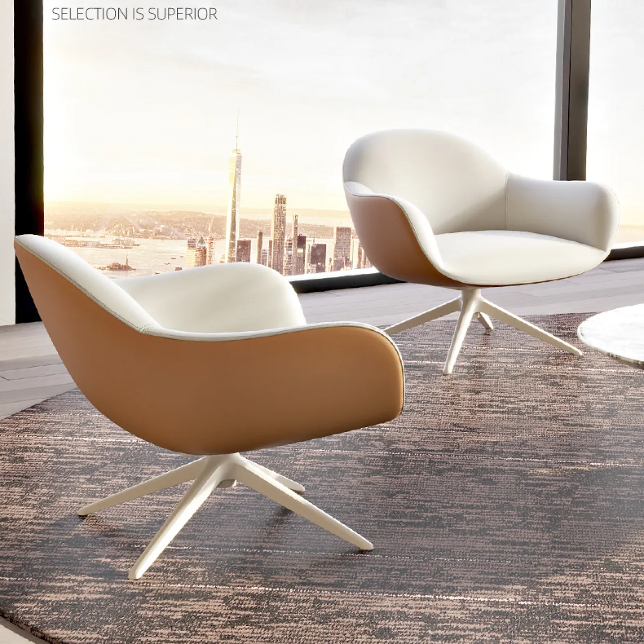 Роскошное вращающееся  дизайнерское кресло для отдыха MSS 37368-29