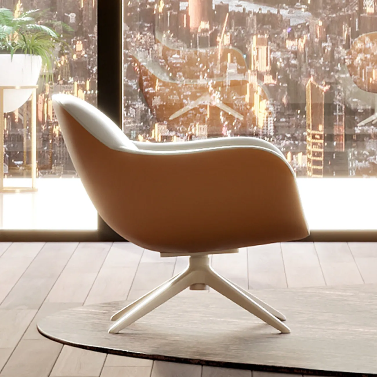 Роскошное вращающееся  дизайнерское кресло для отдыха MSS 37368-29