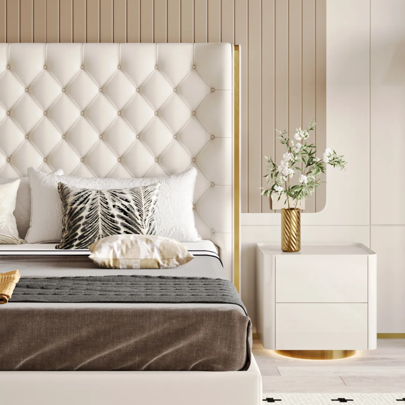 Роскошная прикроватная тумбочка MSS 37372-29 Роскошная прикроватная тумбочка MSS 37372-29