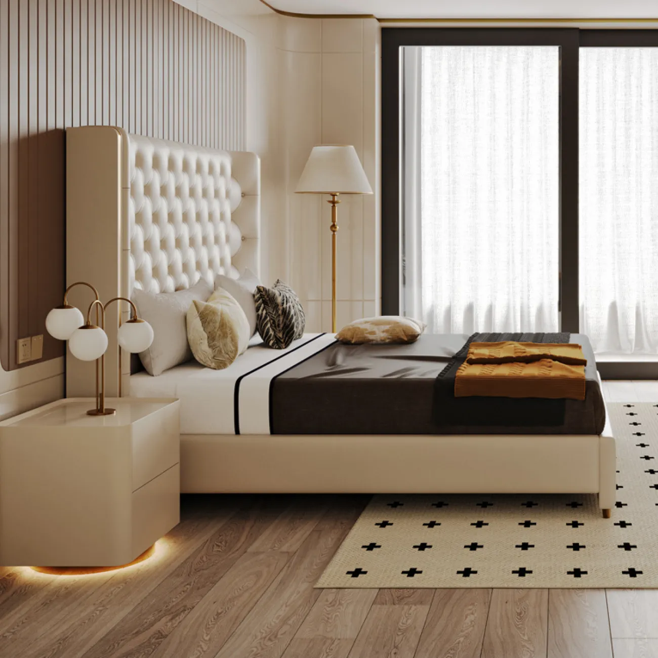 Роскошная прикроватная тумбочка MSS 37372-29 Роскошная прикроватная тумбочка MSS 37372-29