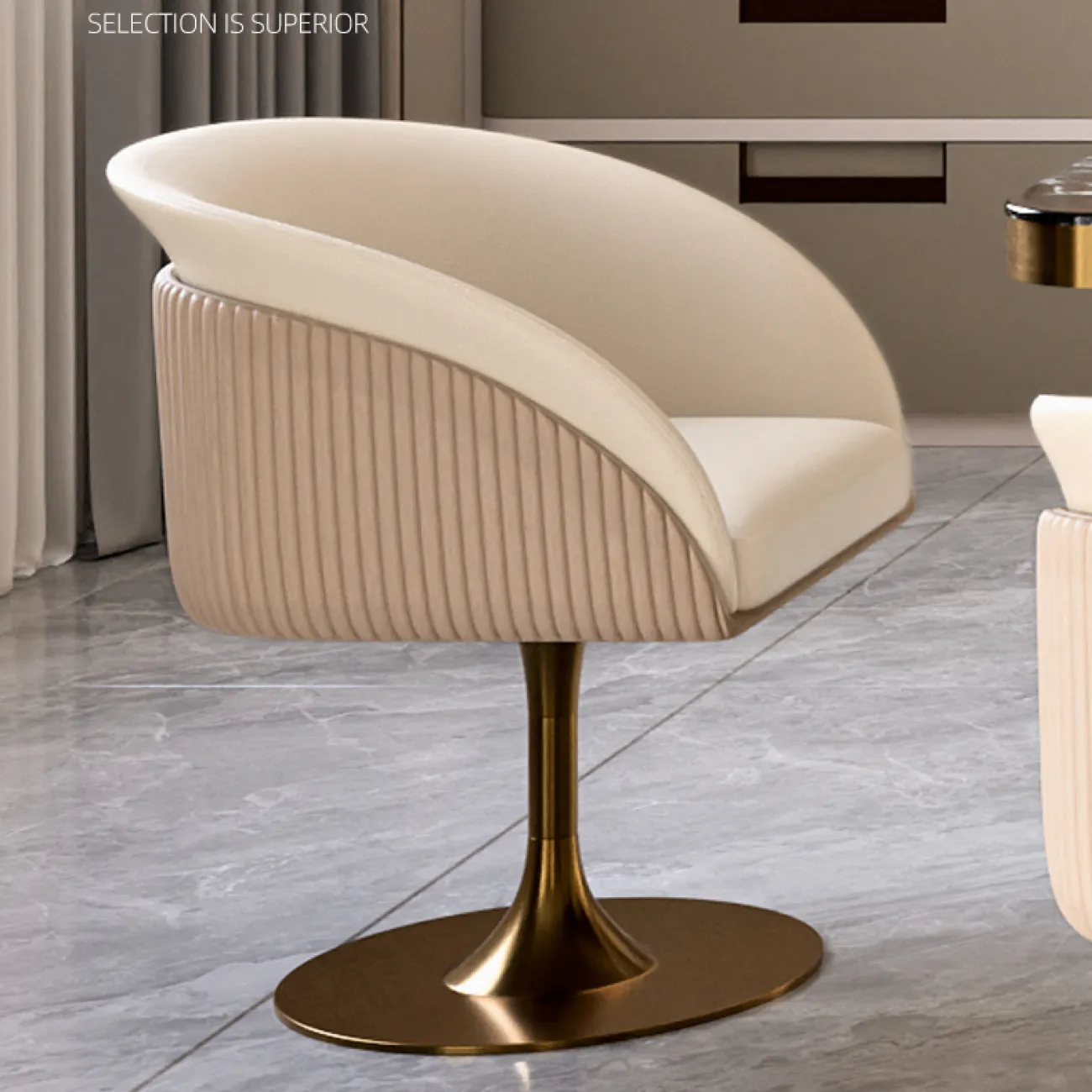 Легкий роскошный обеденный стул бытовой из нержавеющей стали MSS 37376-29