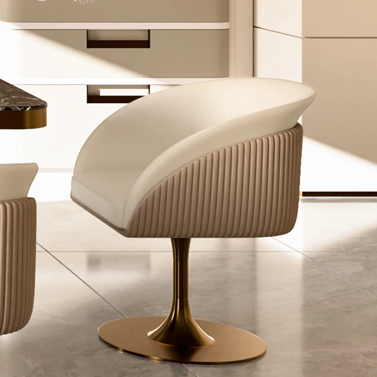 Легкий роскошный обеденный стул бытовой из нержавеющей стали MSS 37376-29