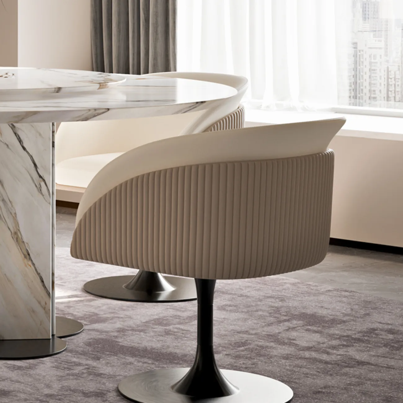 Легкий роскошный обеденный стул бытовой из нержавеющей стали MSS 37376-29