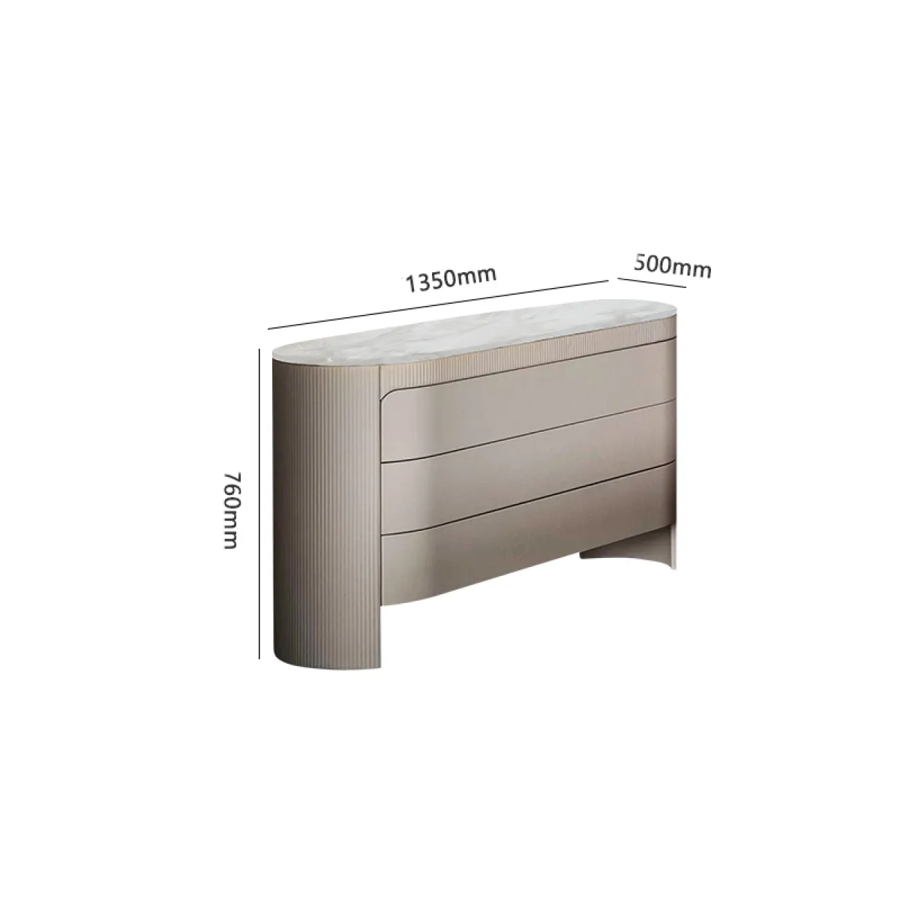 Дизайнерский комод из мрамора MSS 37378-29