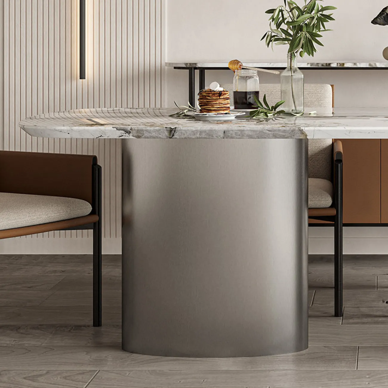 Роскошный мраморный обеденный стол MSS 37379-29 Роскошный мраморный обеденный стол MSS 37379-29