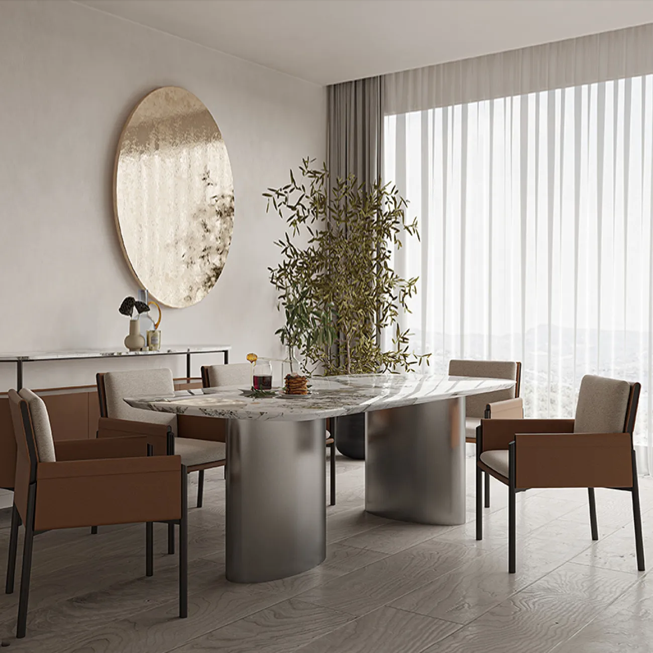 Роскошный мраморный обеденный стол MSS 37379-29 Роскошный мраморный обеденный стол MSS 37379-29