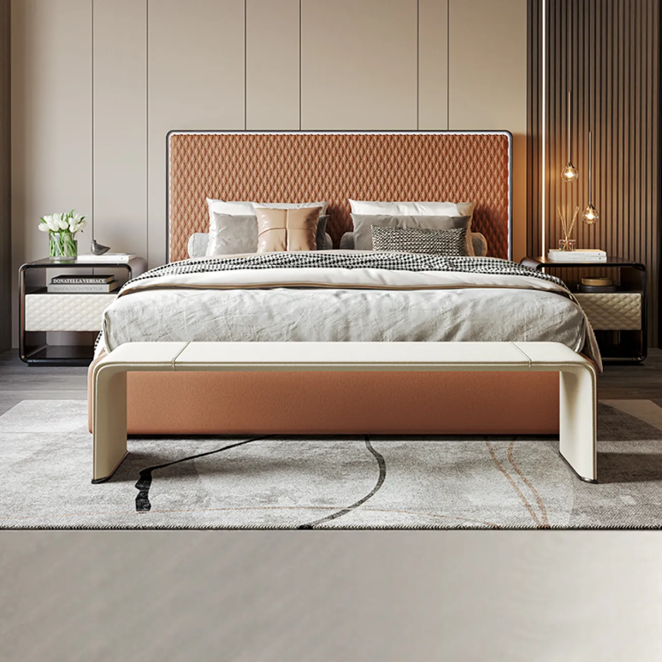 Минималистичная роскошная прикроватная тумбочка MSS 37380-29