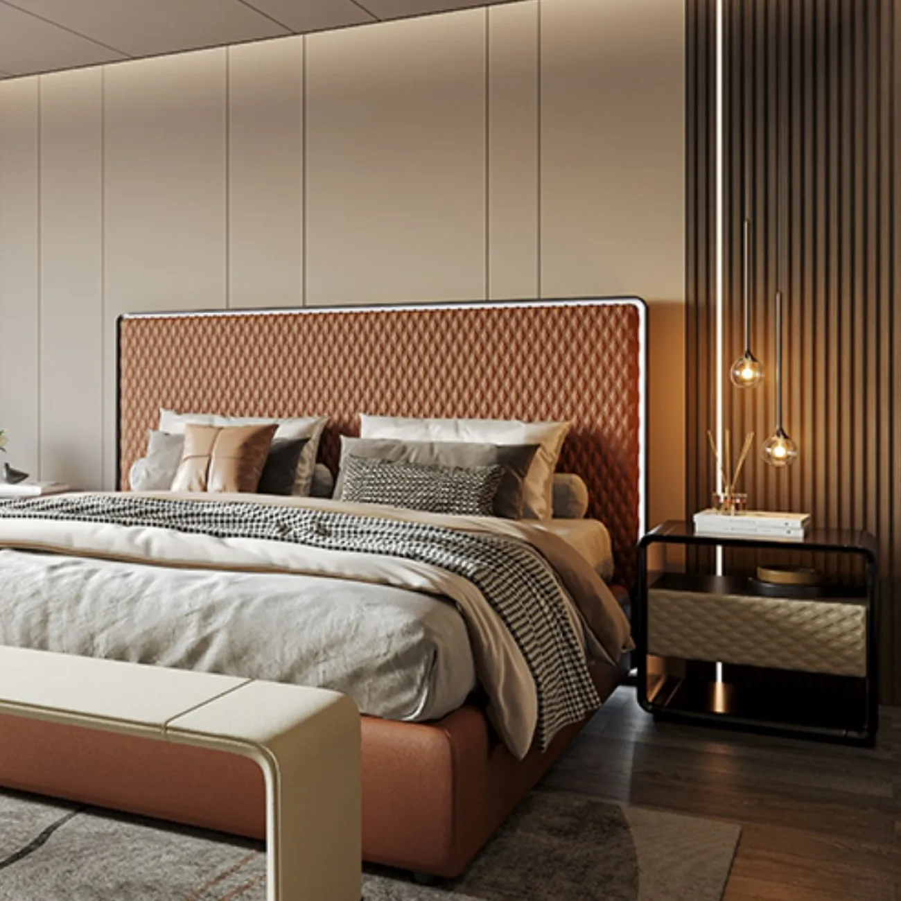 Минималистичная роскошная прикроватная тумбочка MSS 37380-29