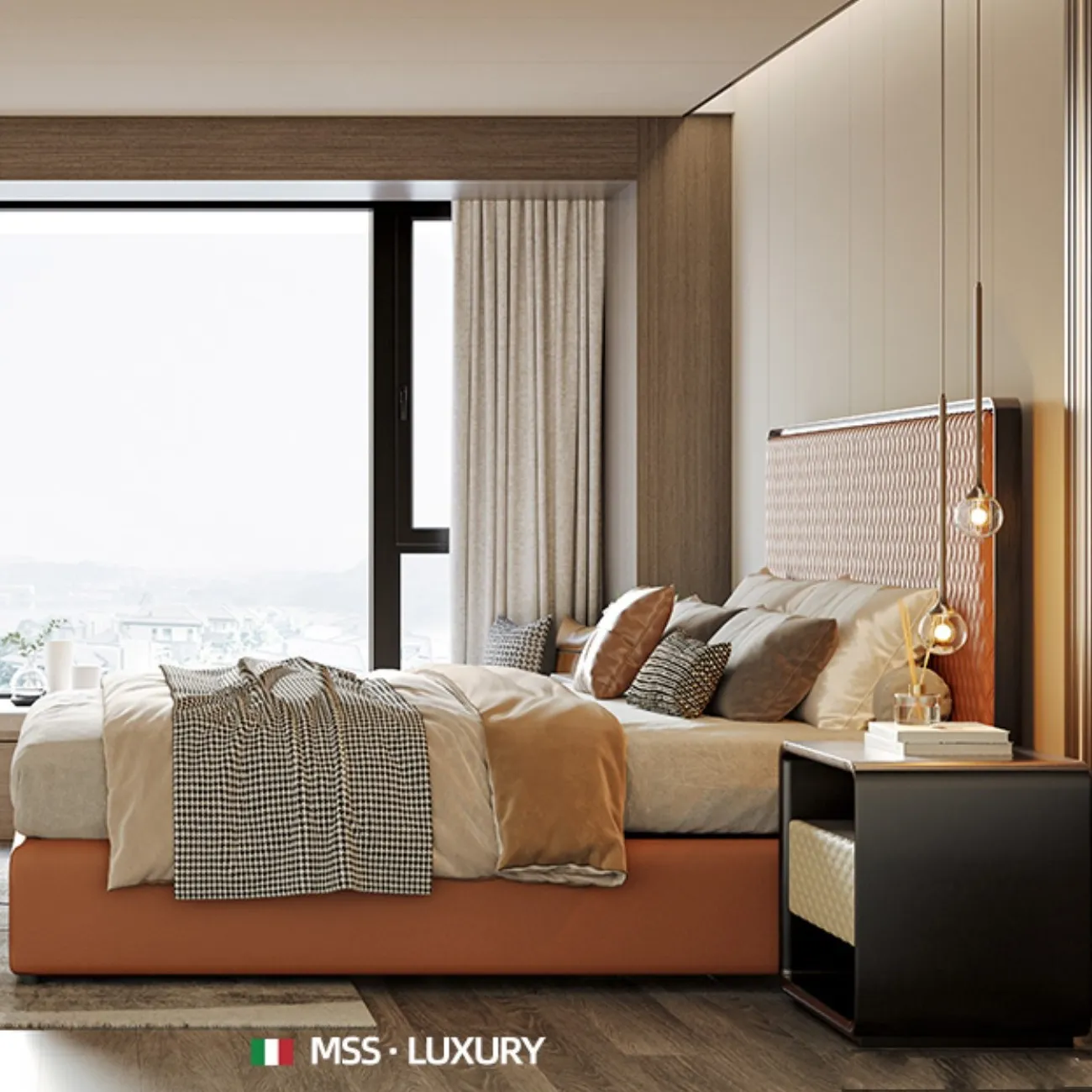 Минималистичная роскошная прикроватная тумбочка MSS 37380-29