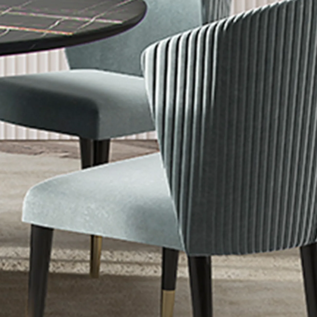 Роскошный обеденный стул  из нержавеющей стали MSS 37384-29