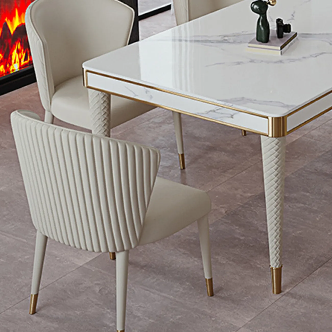 Роскошный обеденный стул  из нержавеющей стали MSS 37384-29