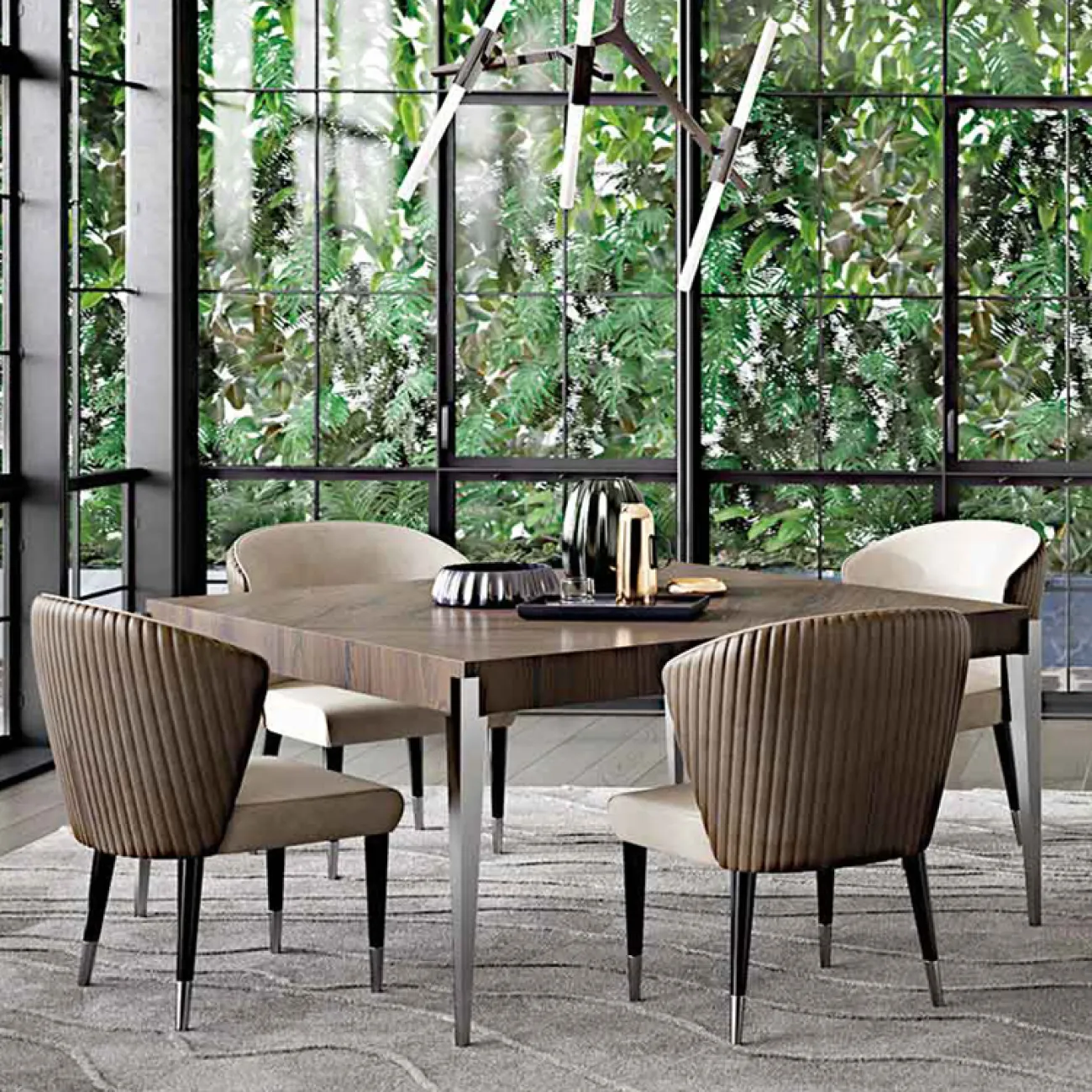 Роскошный обеденный стул  из нержавеющей стали MSS 37384-29